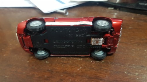 POLITOYS M 552 1/43 LAMBORGHINI MIURA P400 ROSSO METALLIZZATO VINTAGE - Foto 8 di 8
