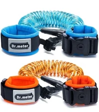 Dr.meter 2 Pack Toddler Safety Leash with Key Lock,  8.2ft Blue + 4.92ft Orange