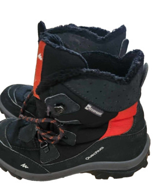 Kids winter snow boots size 4, Waterproof Outdoor Warm Faux Fur Lined Shoes
