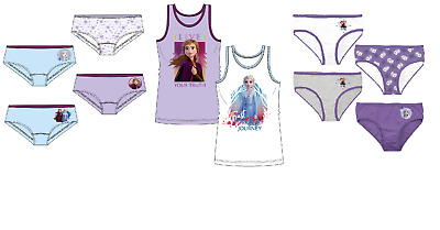 Disney Frozen2 Elsa & Anna Mädchen Unterhemd 2-er Set mit Aufdruck Größe 98/104