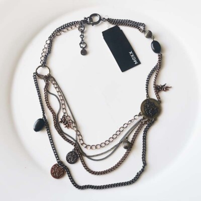 20'' Mexx Multi-Strands Statement Necklace Retro Women Sea Party Vacation Jewelry