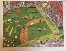 550 Piece Interlocking Jigsaw Puzzle Play The Field 18”X24” ( 4 Pieces Missing)