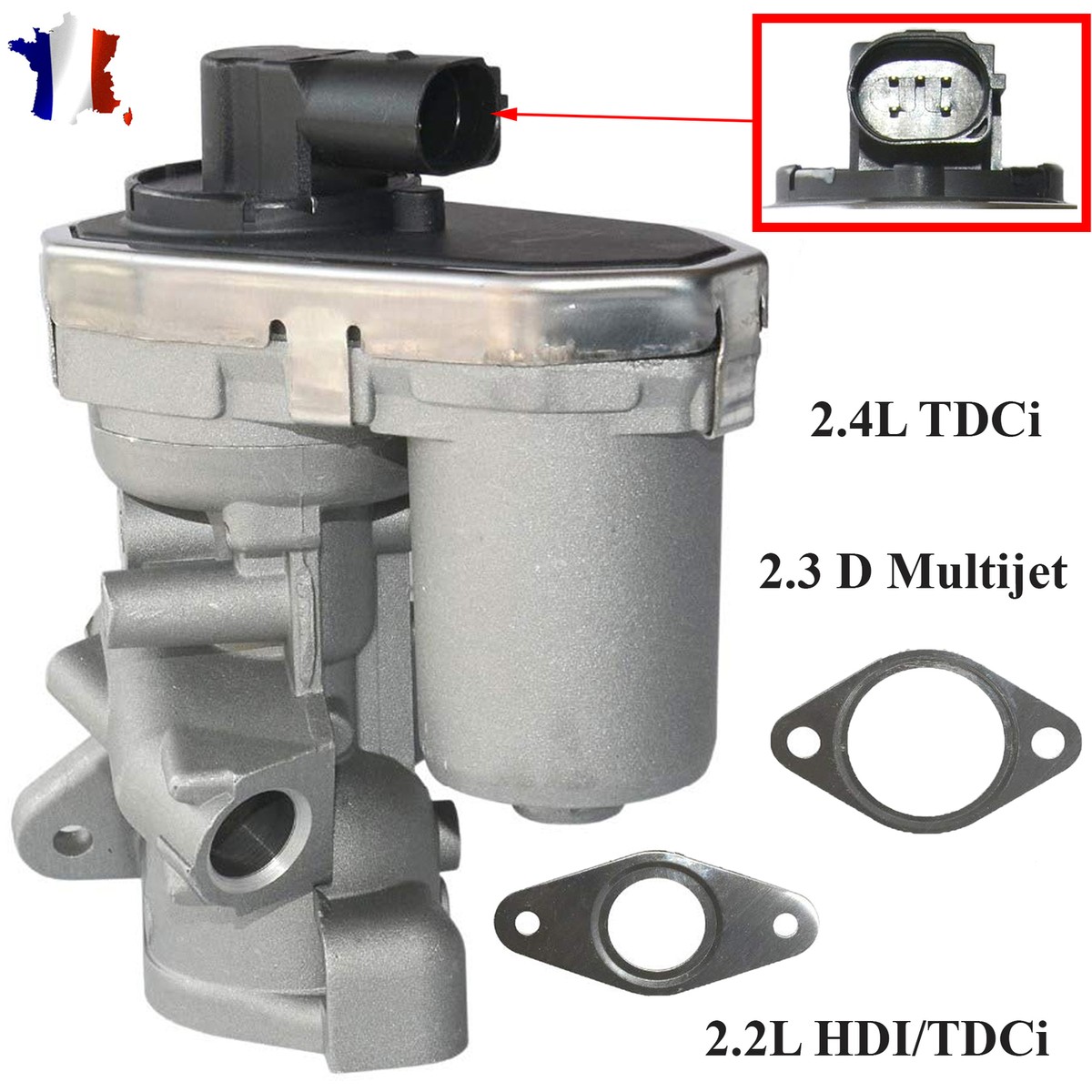 Soupape EGR (recirculation Gaz D'échappement) Compatible JUMPER RANGER TOURNEO TRANSIT DEFENDER BOXER - Remplace 9800555380 BK2Q9D475CB 1730360 - 3