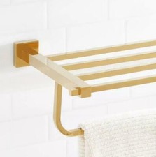 Signature Hardware Albury Collection 24" Towel Rack, Polished Brass