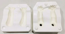 Byron Molds Doll 4.25" Pair of Straight Arms Splayed Fingers B482c Slip Casting 