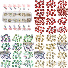 300pcs Top Czech Crystal Multi-Shape Flatback Rhinestone Nail Art Decoration DIY