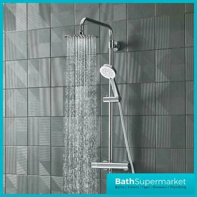 Tavistock Quantum Cool Touch Thermostatic Bar Valve Shower Set-SQT2209-Round
