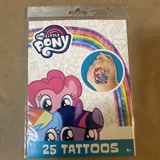 My Little Pony Temporary Tattoos Set of 25 Pieces NEW