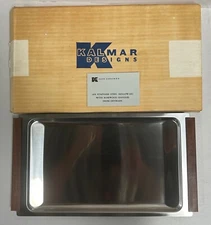 Vtg Modern Eames Era Kalmar Designs Stainless Steel Serving Tray (D)
