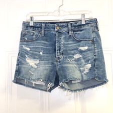 TREASURE BOND Shorts Womens 27 XS Foster Boyfriend High-Rise Distressed Cutoff