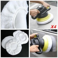 4X Car Soft Wool Sponge Cover Polishing Bonnet Buffer Pad For 9&10'' Polisher