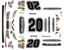  20 Matt Kenseth Freightliner Toyota 2014-2017 1/32nd Scale Slot Car Decals