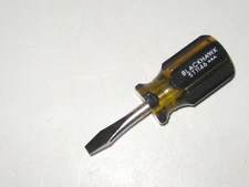 1/4" x 1.5" Slotted Stubby Screwdriver, Blackhak # ST-1146