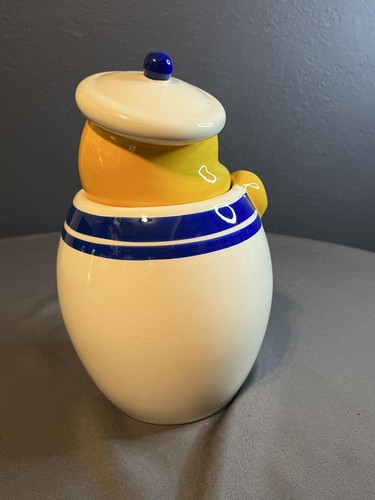 Disney Winnie The Poo Peek A Boo canister Cookie Jar 10" X 8" Christmas - Picture 3 of 7