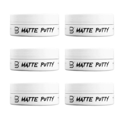 LEVEL3 Matte Putty 5 oz | Matte Finish, Medium Hold (PACK OF 6)