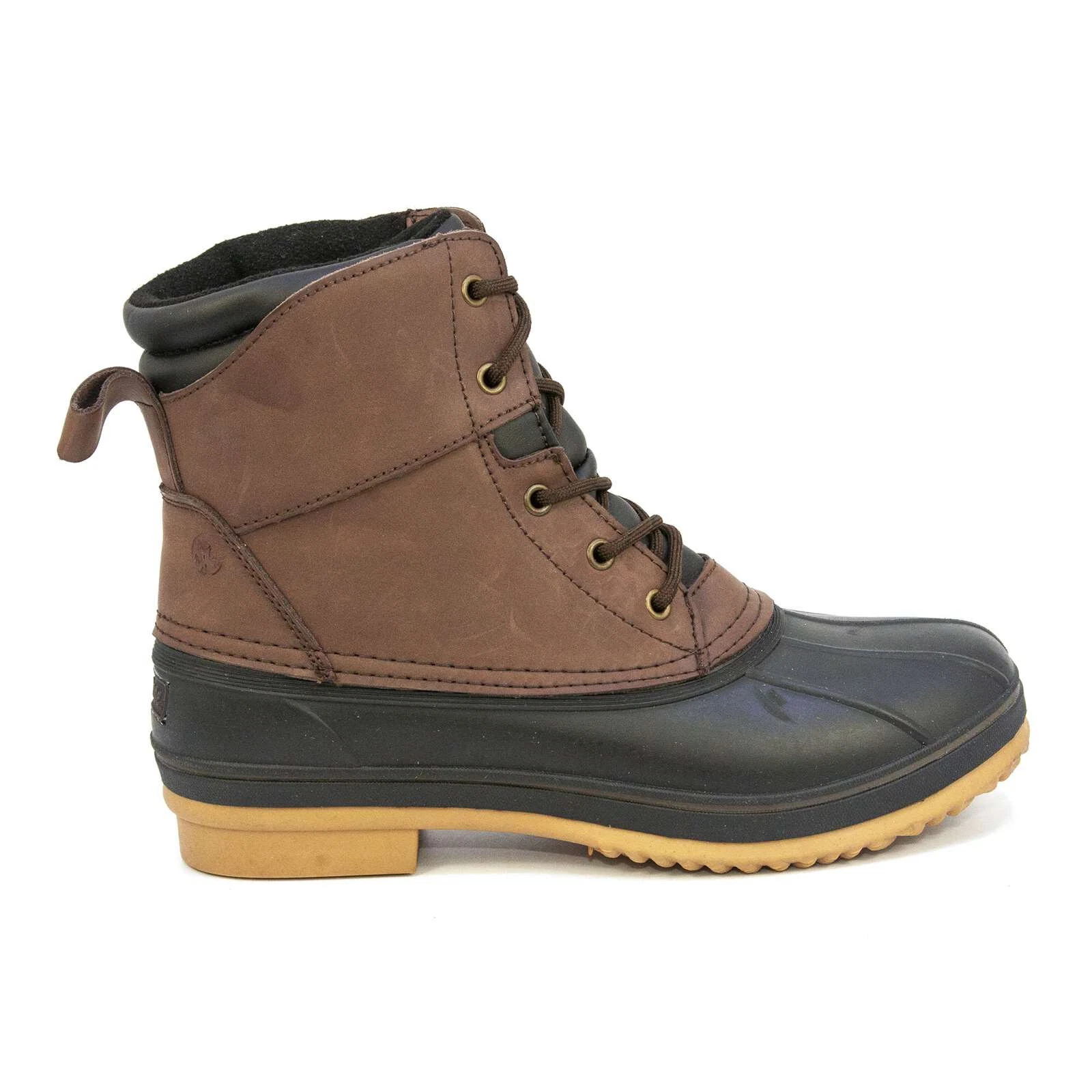 Mens Insulated Snow Duck Boots Northside Lewiston Dark Brown Leather Boots