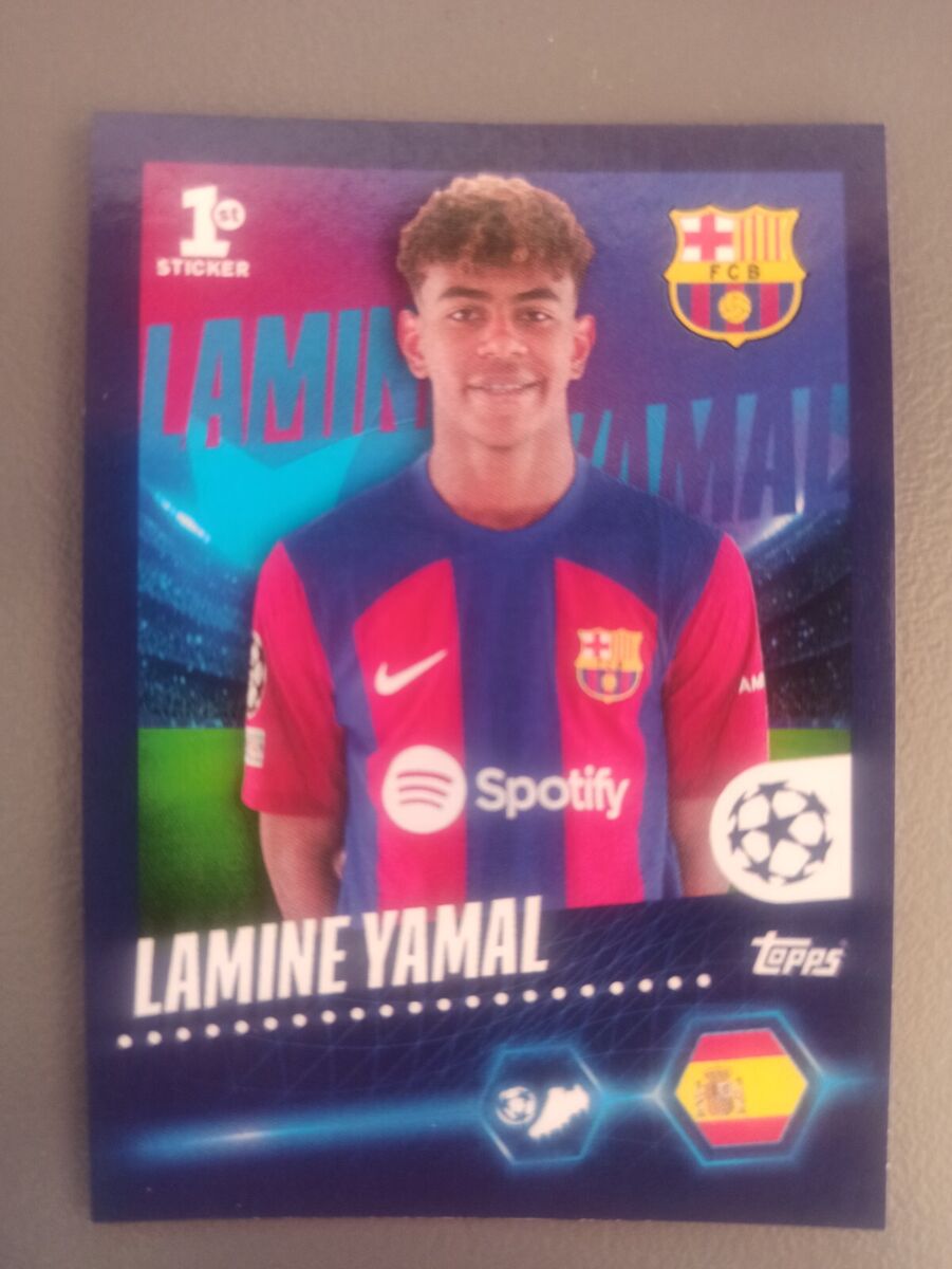 LAMINE YAMAL TOPPS 2023 2024 23 24 Rookie Sticker RS #138 FC LAMINE YAMAL TOPPS 2023 2024 23 24 Rookie Sticker RS #138 FC
