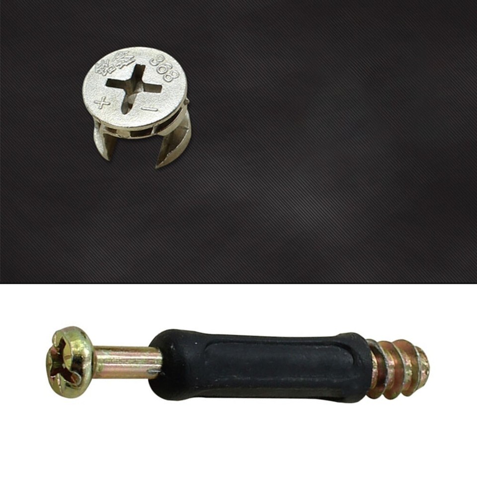 Cam Locks Bolts ThreeInOne Connector Carbon Steel Wood Dowels Drawers