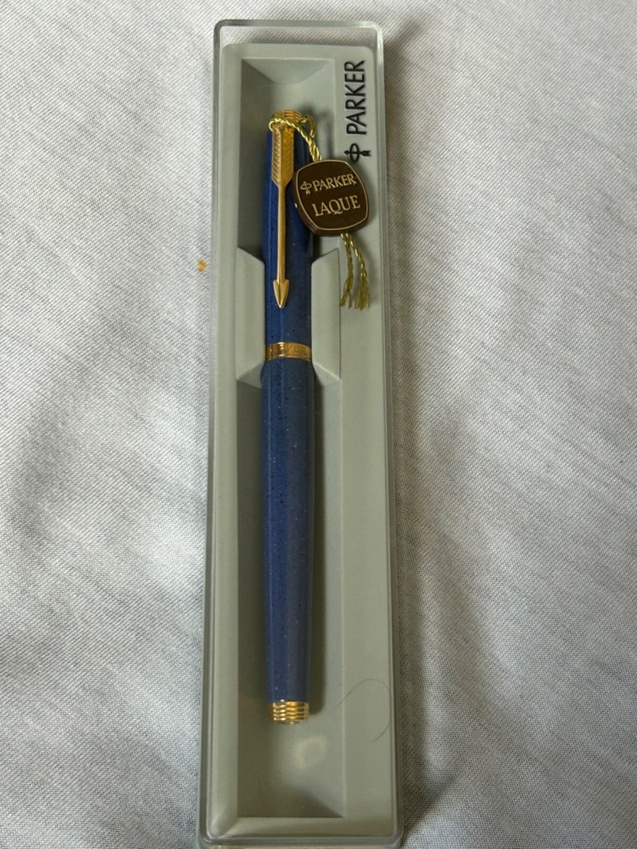 Parker 75 Lapis Lacquer Fountain Pen, 14K Fine Nib-NOS | eBay