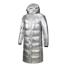 Mens Autumn and Winter Leisure Zip Pocket Large Size Hooded Cotton Padded Jacket