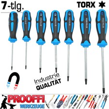7-tlg Torx Schraubendreher T-Profil Schraubenzieher Satz T6 - T30 Kraft ERGO