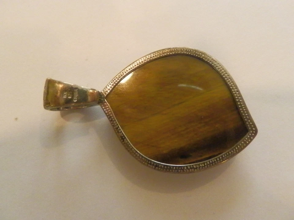 WK Whitney Kelly 纯银 925 虎眼石大号增强吊坠 — 第 3/3 张图片