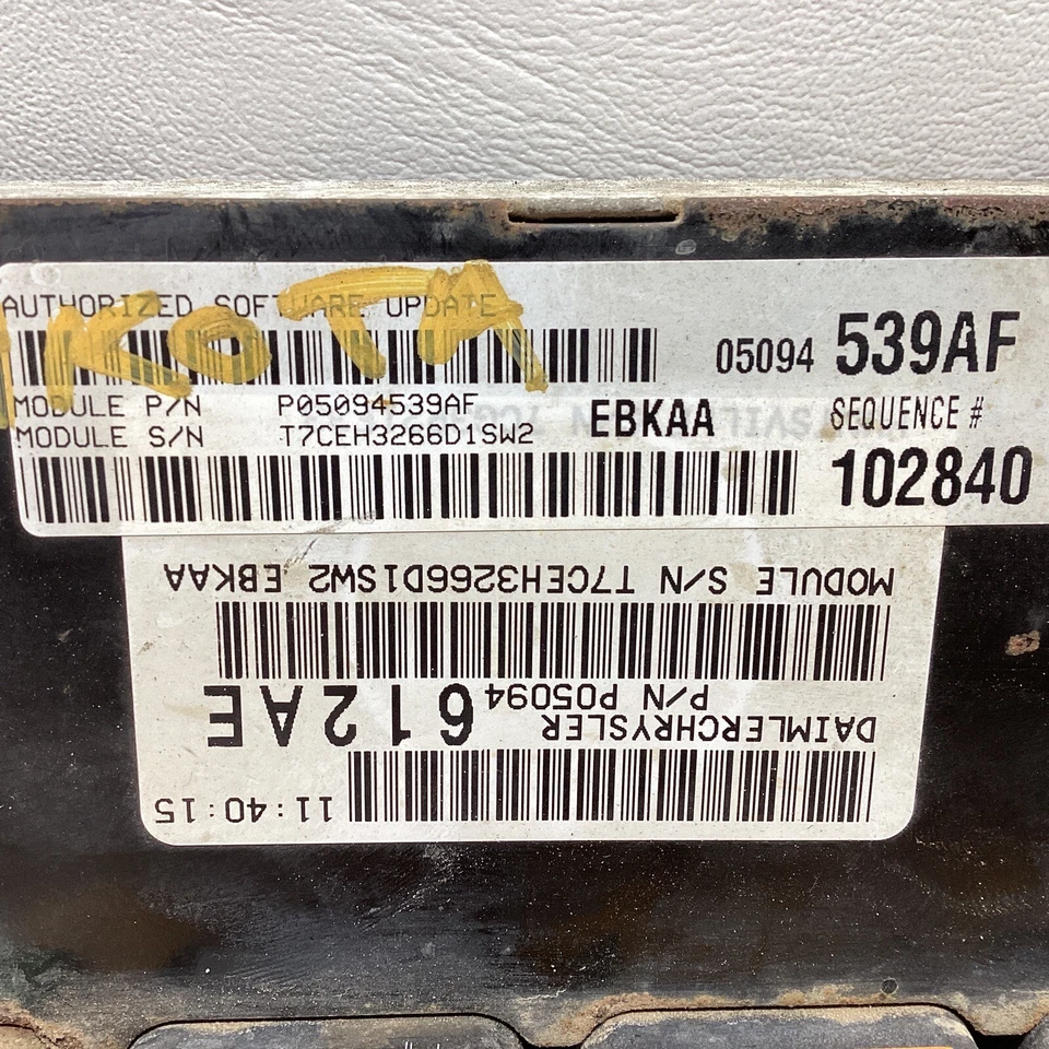 🏅 Dodge Dakota MITSUBISHI RAIDER 2007 3,7 L ECU PCM motor computador 05094539AF🏅 Foto 2 de 2