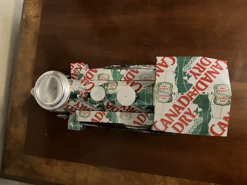 Canada Dry Train Hand Crafted Made from Soda Pop Cans Coke Pepsi Vintage ! - Picture 5 of 8
