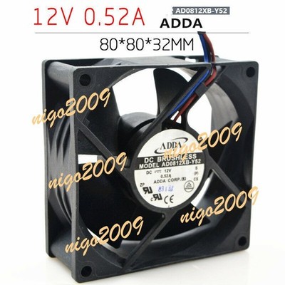 1PC ADDA AD0812XB-Y52 8032 12V 0.52A 8CM 3-wire air flow chassis cooling fan  #z