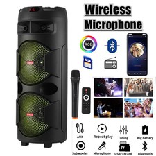 9000W Portable Bluetooth Speaker Karaoke Heavy Bass Rechargeable Sound System