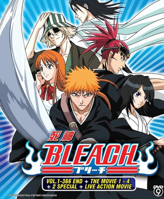 Bleach Complete Series DVD Box Set Ep 1-366 + 4 Movies + Specials English Sub Al
