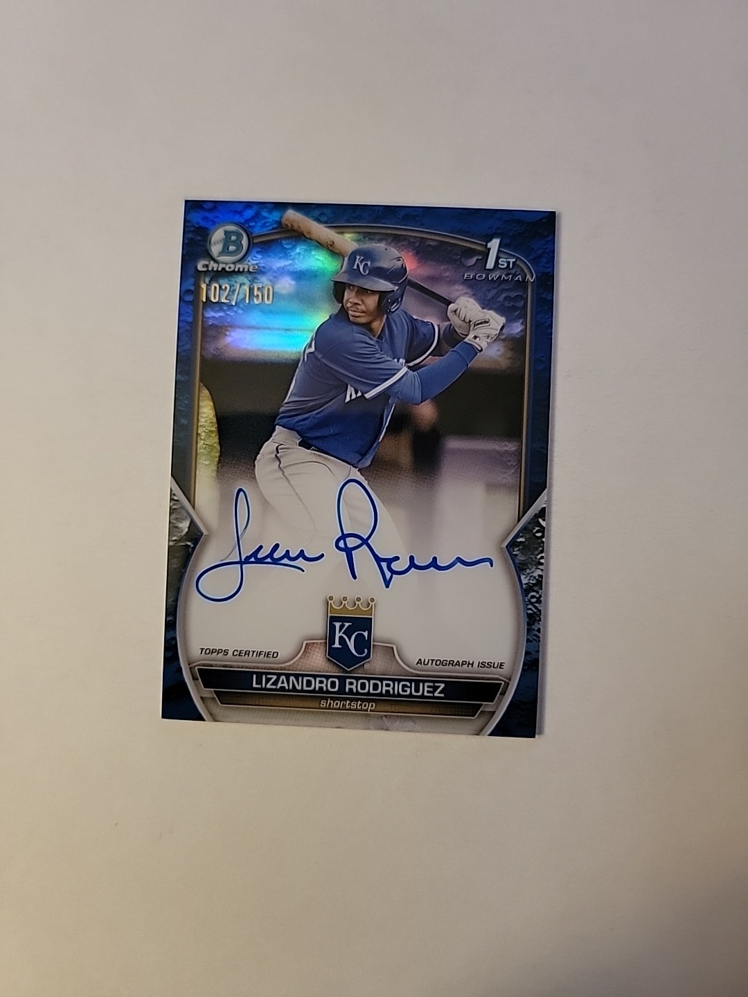 2023 Bowman Chrome Lizandro Rodriguez 1st Bowman Auto Blue 102/150 - SD6068
