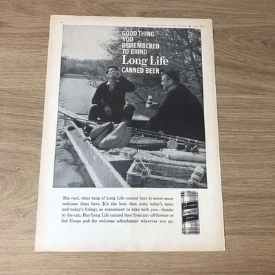 GUNS68 MAGAZINWERBUNG 12X9 LANGLEBIGES KONSERVENBIER
