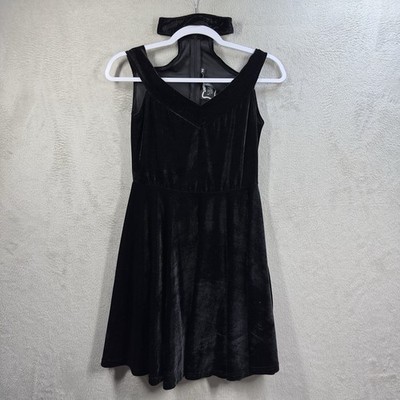 Killstar Dress Velvet Dress Size XS Choker  Witchy Whimsigoth Black Goth