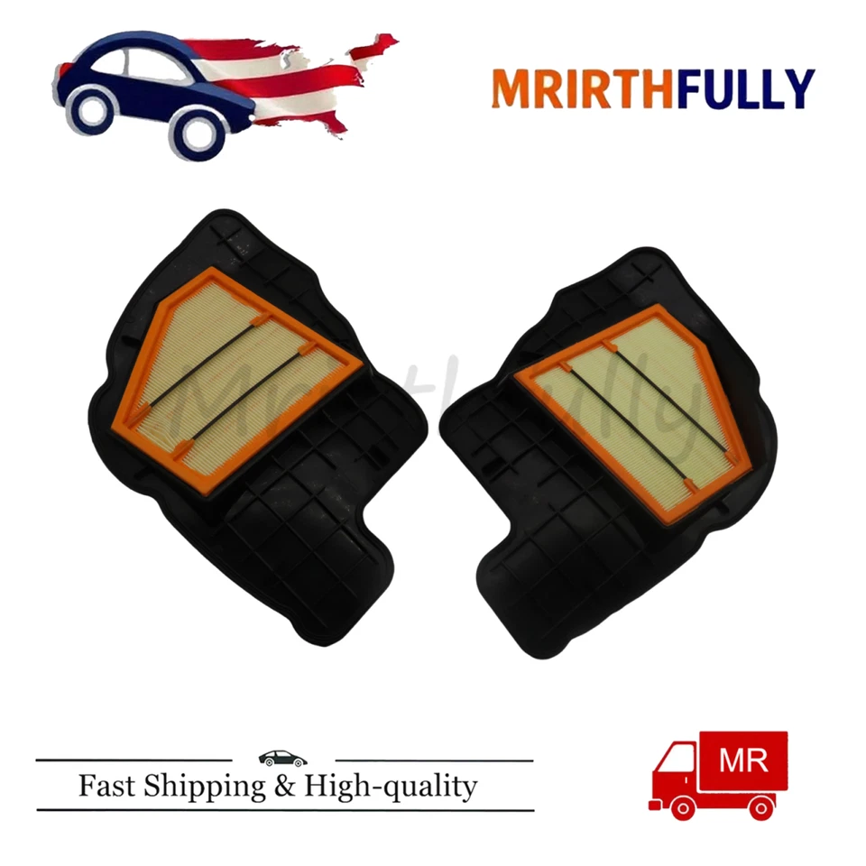 2x Par de filtros de aire del motor izquierdo+derecho BMW 550i 650i 750i 750Li X5 X6 4,4 L Foto 2 de 4