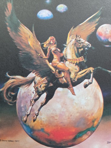 45 Vintage Golden Wings - Boris Vallejo 1977 “From the Books Of” Bookplate Paper