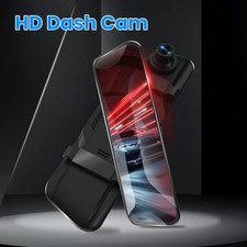 HD Dash Cam Rear View Mirror 10"Full Screen WiFi 1080P Front and Rear Car DVR