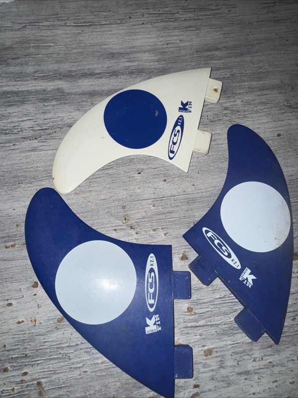 Vintage FCS K2. Kelly Slater Trifin Surfboard Fins GripKfin Set Of 3