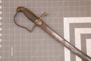 Antique Civil War US M1860 Cavalry Saber Sword Leather D Guard Relic