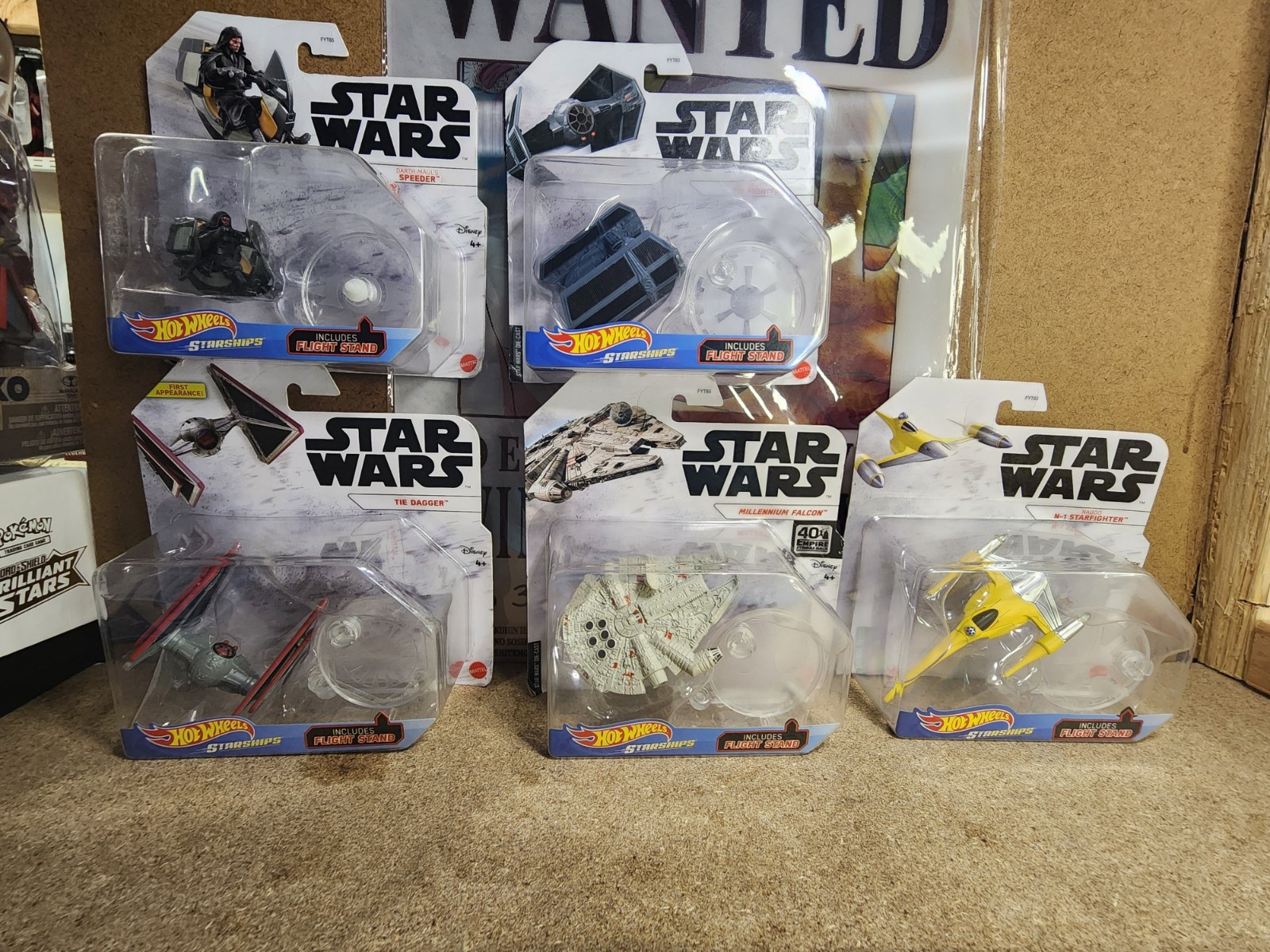 Star Wars Hot Wheels Starships Lot Of 5 , Millennium Falcon, N-1 Starfighter....