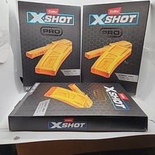 Lot Of 3 boxes Zuru X-Shot X Shot Pro 1 Half Clip 1 Full Clip Clips SEALED