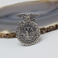 Vintage FFA Future Farmers Of America Agricultural Vocational Pin Silver Tone