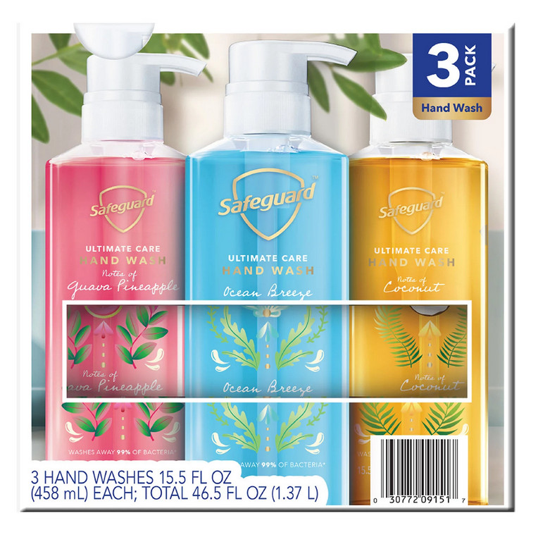 Safeguard Ultimate Care Hand Wash, Variety Pack, 15.5 fl. oz., 3 pk.