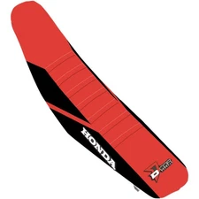 Dcor 30-10-475 Factory Reinforced Seat Cover - Black Sides/Red Top with Red Ribs