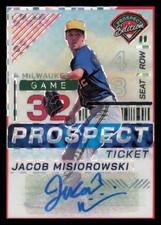 Jacob Misiorowski 2024 Prospect Edition Auto Holo Red Power /99 Brewers