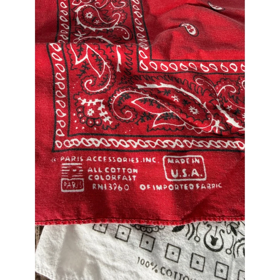 Juego de 3 pañuelos de algodón de colección color rápido cachemir EE. UU. China RN13960 RN48711 Foto 2 de 4