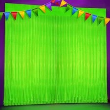 2 Pack Glow in the Dark Party Supplies Neon Party Decorations 6.6 X 6.6 Ft Fluor