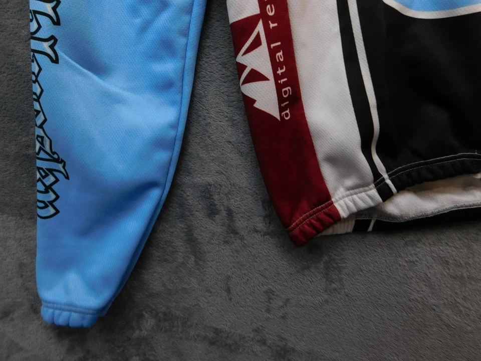 Capo Blue Sky Velo Cycling Jersey Mens L Long Sleeve Full Zip Made In Italy - Image 3 of 4