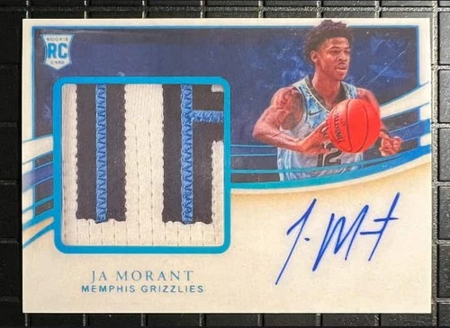 Ja Morant 2019 Rookie Auto Facsimile printed patch Memphis Grizzlies