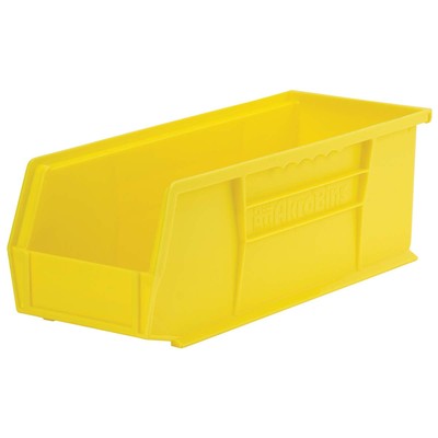 Akrobins 15X5x5 In Yellow Stackable Plastic Storage Bin 50 Lb Capacity Organizer